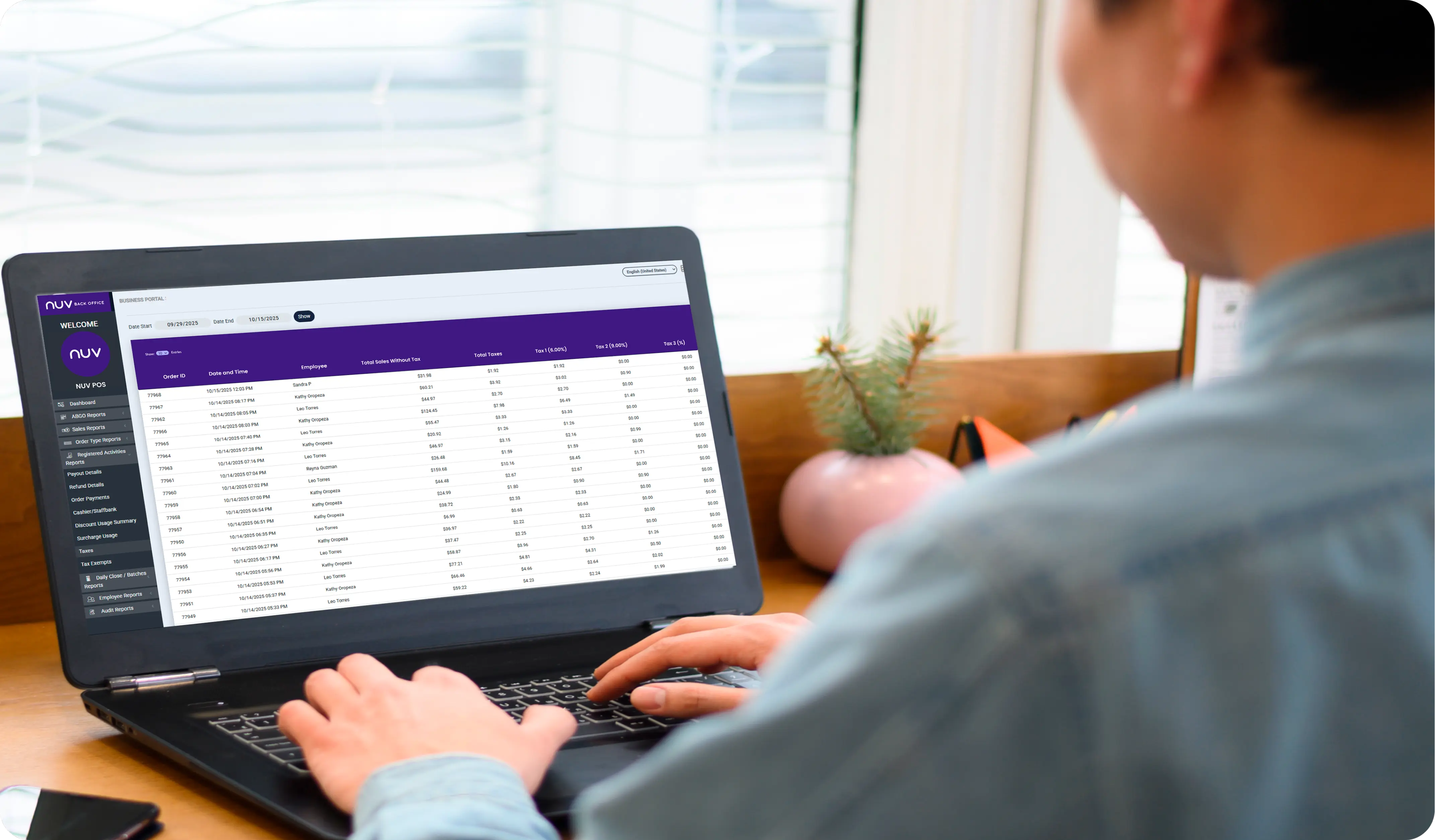 Laptop with NUV POS Portal image